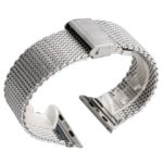 Silver/Black 38/42mm Web Mesh Stainless Steel Apple Watch Band