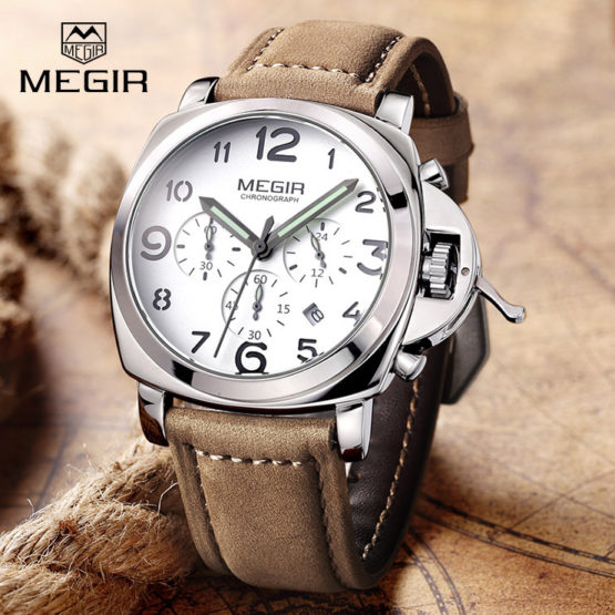 2017 New MEGIR Luxury Brand Quartz Watches Men