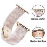BONSTRAP Resin Watch Band with Metal Buckle for Apple Watch Series 4 3 2 1