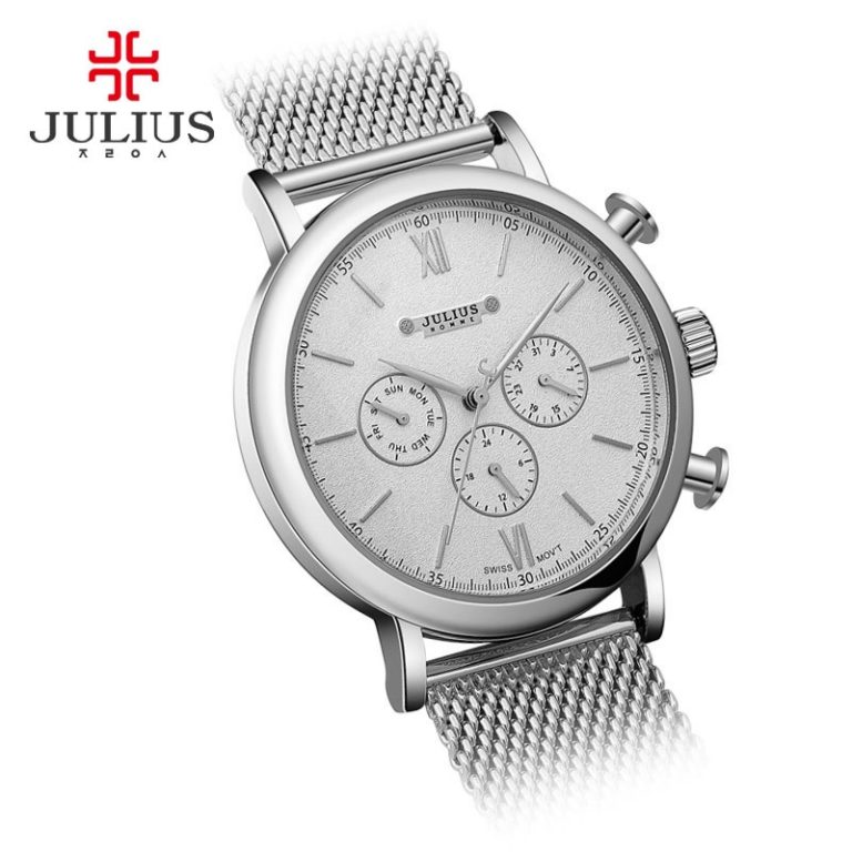 New Julius Men's Homme Wrist Watch Fashion Hours Dress Bracelet ISA Mov Stainless Steel Business School Boy Birthday Gift 090 2 New Julius Men's Homme Wrist Watch Fashion Hours Dress Bracelet