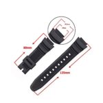 Replacement Watch Band 18mm Black Resin Strap for Casio