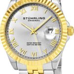 Stuhrling Original Men's Analog Swiss Quartz Two-Tone Link Bracelet Watch