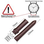 SONGDU Quick Release Leather Watch Band, Full Grain Genuine Leathers