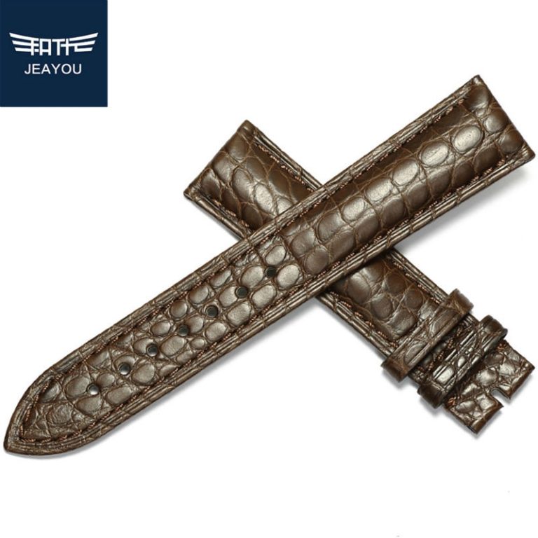 JEAYOU High Quality Alligator Watch Strap Band Case For Longines Omeaga IWC Genuine Crocodile Leather WatchBand For Men 2 JEAYOU High Quality Alligator Watch Strap Band Case