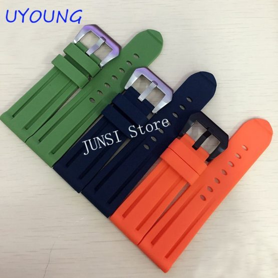 UYOUNG Watchband Natural Silicone Strap Rubber Watchbands