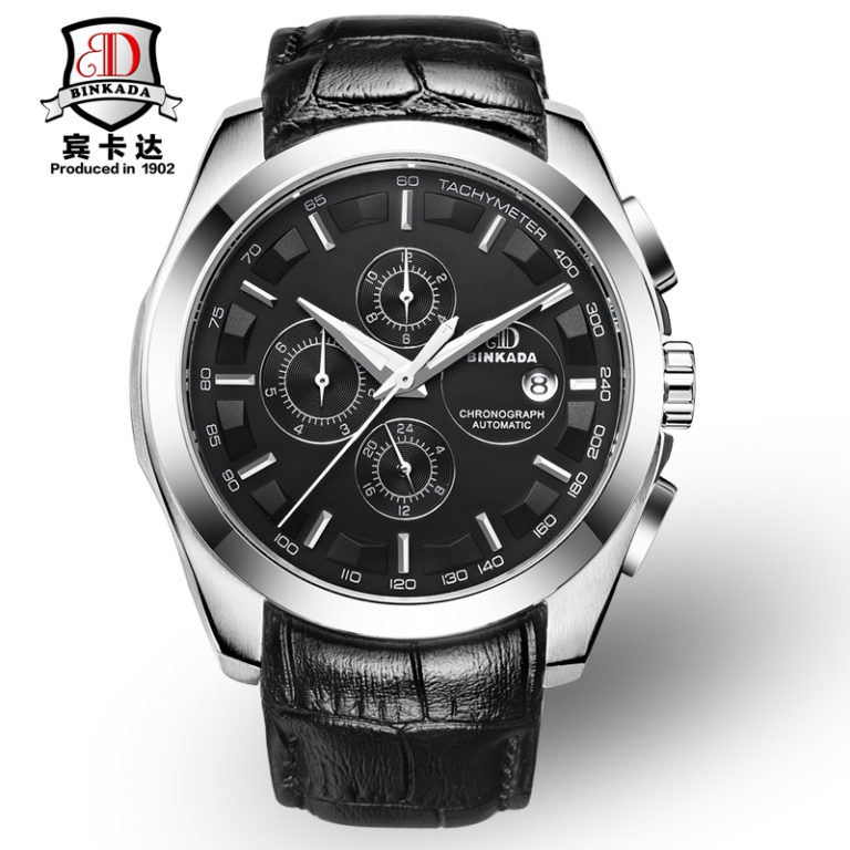 Luxury BINKADA Brand Men's Watch Automatic Mechanical Watches Genuine Leather Waterproof Male Casual Business Wrist Watch Clocks Luxury BINKADA Brand Men's Watch Automatic Mechanical Watches