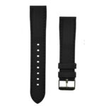 Experience Ultimate Comfort with Benchmark Straps 22mm Black Silicone Rubber Watchband + Free Spring Bar Tool