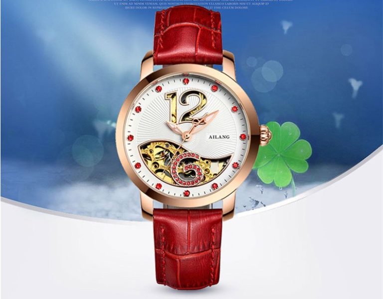 Lovely Bird Fish Hollow Women Mechanical Watches Self-wind Elegant Lady Crystals Dress Wrist watch Original AILANG Relojes W033 Lovely Bird Fish Hollow Women Mechanical Watches Self-wind Elegant