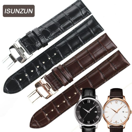ISUNZUN Watch Bands For Tissot T063 Genuine Leather Watch Straps