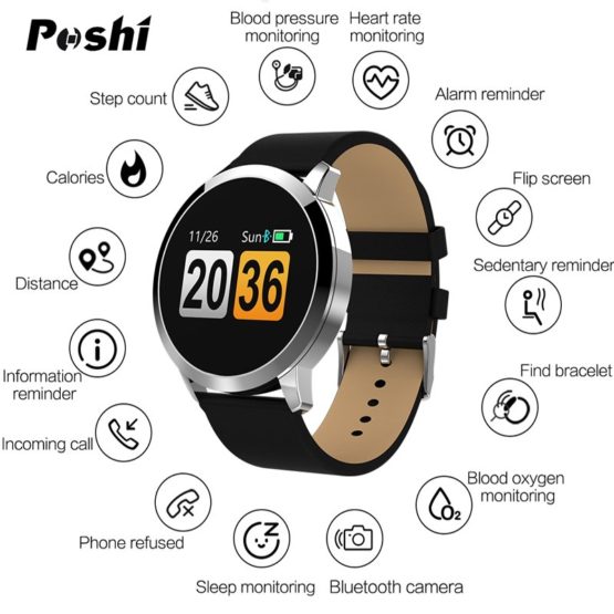 Brand POSHI Men Smart Watches Waterproof Calorie Sport Wristwatch