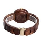 Luxury Natural Handmade Women's Ebony Sandalwood Wrist Watches