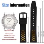 OLLREAR Silicone Watch Strap Replacement Rubber Watch Band