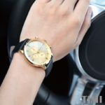 AMICA Mens Deluxe 2019 New Fashion 3 Display Surface Leather Watch Band