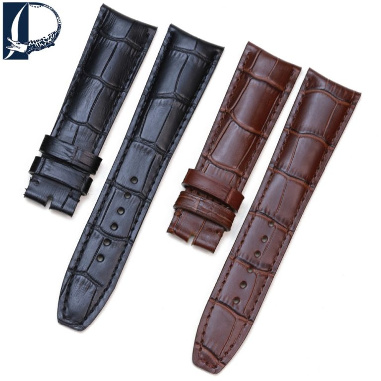 Pesno Croco Alligator Grain Genuine Leather Wristwatch Band Watch 20mm Watchband 21mm Strap Watch Men's Watch for Baume&Mercie 1 Pesno Croco Alligator Grain Genuine Leather Wristwatch Band Watch