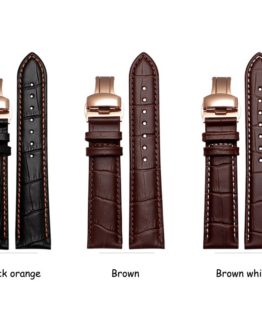 Quality genuine leather watch band replacement leather strap for mens