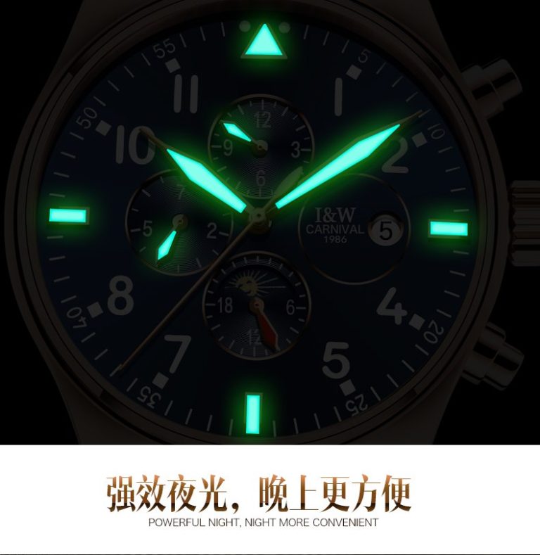 Carnival Top Brand Luxury Mens Watches Sapphire Fashion Mechanical Watch - Elevate Your Style with Timeless Elegance
