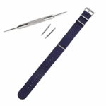Premium Canvas Fabric Watch Bands Ballistic Nylon Straps Width,Navy Blue