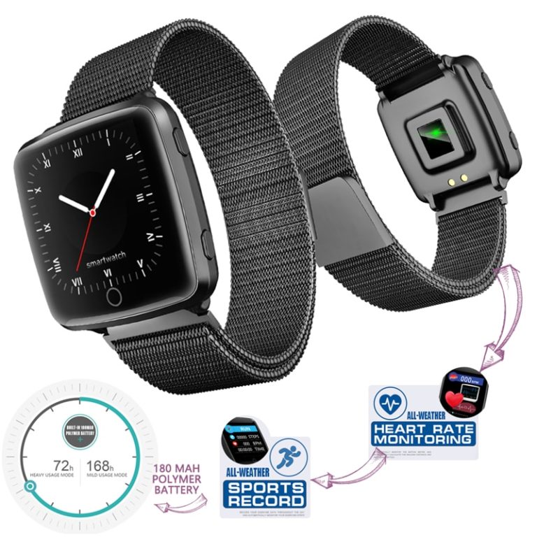 New Smartwatch Waterproof Mesh Steel Smart Watch Women Fitness/Sleep Tracker Real-Time Heart Rate Monitor Sport Watch Men Clock 2 New Smartwatch Waterproof Mesh Steel Smart Watch Women