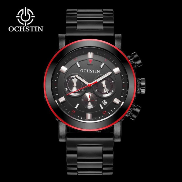 OCHSTIN Men Business Watches Waterproof Chronograph Watch Man Steel Sport Quartz Wrist Watch Men Clock Male Black Red 2018 1 OCHSTIN Men Business Watches Waterproof Chronograph