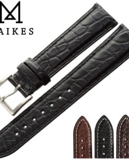 MAIKES 14mm-24mm HQ Genuine Alligator Leather Strap Watch Band