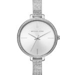 Michael Kors Women's Jaryn Watch: Elegant Silver Stainless-Steel Timepiece with Pavé Crystals