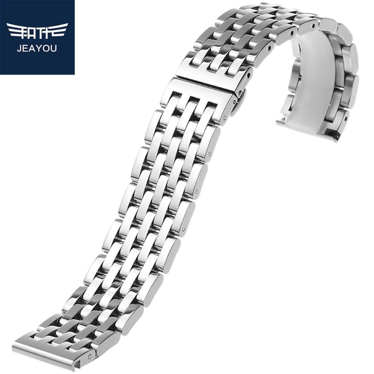 JEAYOU High Quality Stainless Steel Watch Strap Bracelet 20mm 21mm 22mm Watch Band For Tissot With Deployment Button For Men 1 JEAYOU High Quality Stainless Steel Watch Strap Bracelet