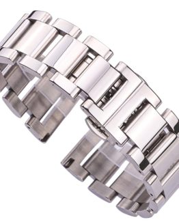 HENGRC Metal Watch Band Bracelet Women Fashion Stainless Steel