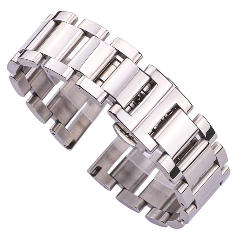 HENGRC Metal Watch Band Bracelet Women Fashion Stainless Steel