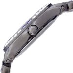 Women's Gunmetal Bracelet Watch: Purple Swarovski Crystal Accents for Stylish Timekeeping