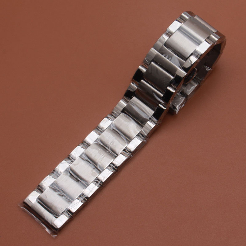 Straight Ends wrist Watches band stainless steel accessories men women ...