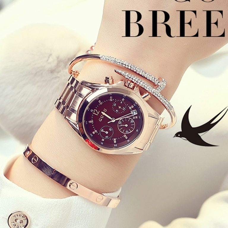 GUOU Wrist Watch Ladies Watch Rose Gold Women's Watches