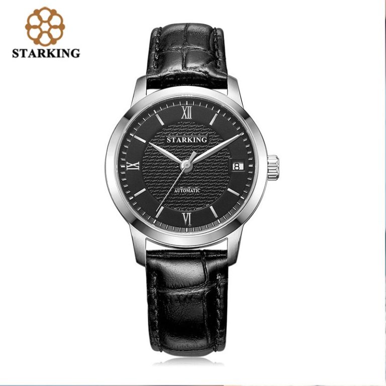 STARKING Women Skeleton Automatic Mechanical Watches Luxury Famous Brand Stainless Steel clock Female Black Wrist Watches AL0187 2 STARKING Women Skeleton Automatic Mechanical Watches
