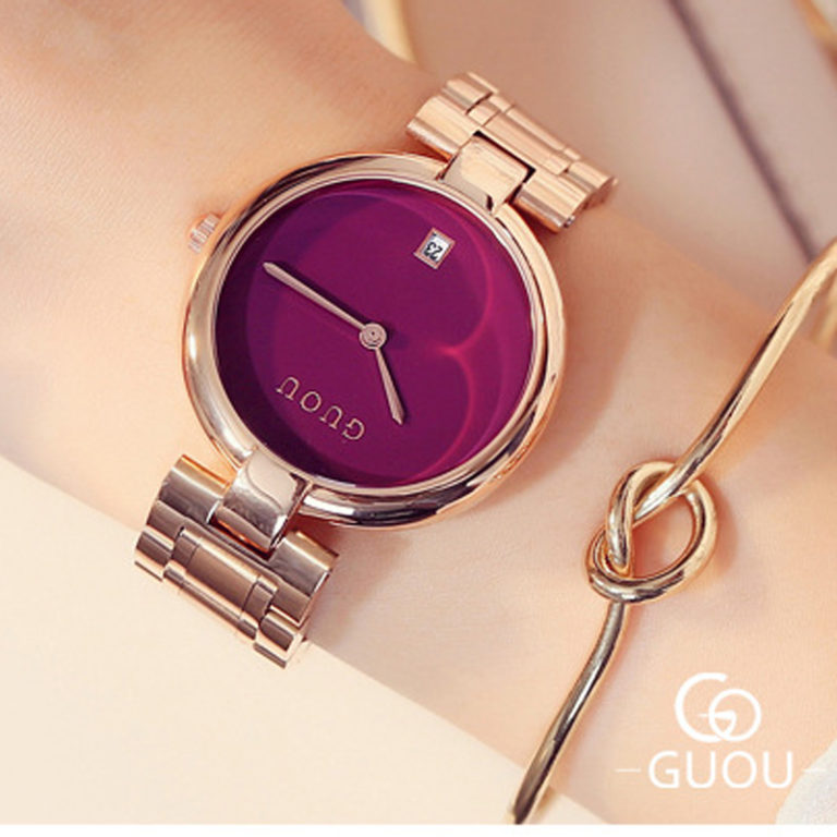 GUOU Watch Fashion Women's Watches Rose Gold Ladies Watch Wrist Watches Auto Date relogio feminino Clock Women reloj mujer saat GUOU Watch Fashion Women's Watches Rose Gold Ladies Watch