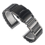 HQ 20mm 22mm 24mm Mens Stainless Steel Watch Band Shark Mesh Wrist Strap