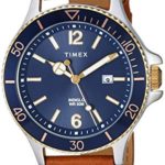 Timex Men's Harborside Tan/Blue Leather Strap Watch