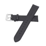 Berfine 22mm Black Calf Leather Watch Band Replacement