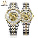 StarKing Luxury Golden Skeleton Automatic Watches Unisex Women