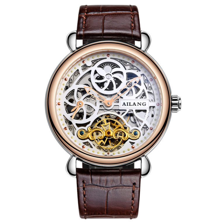 AILANG Skeleton Tourbillon Watch Top luxury brand Men watch Business Wrist watch Mens gift Tourbillon Automatic Mechanical Watch 2 AILANG Skeleton Tourbillon Watch Top luxury brand Men watch