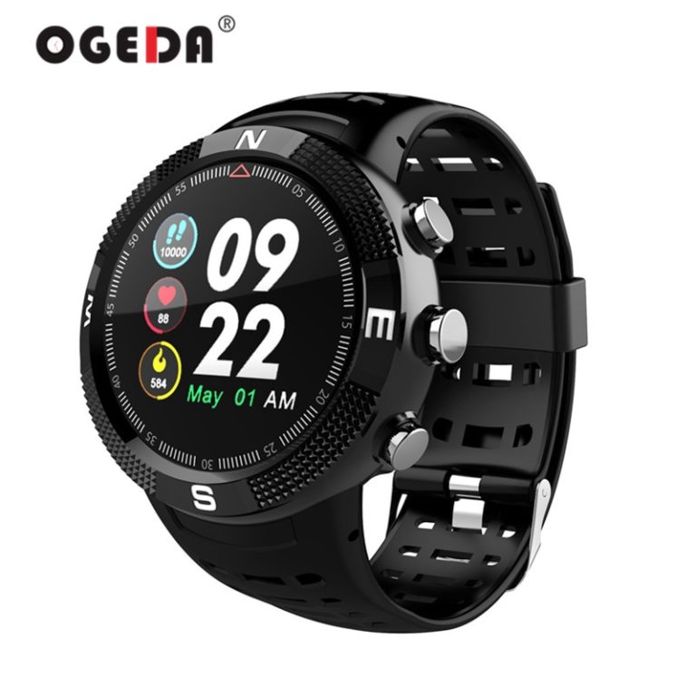 OGEDA 2019 F18 Outdoor GPS Position Sports Smartwatch Men women IP68 waterproof compass Call Message Reminder Heart Rate BT 4.2 1 OGEDA 2019 F18 Outdoor GPS Position Sports Smartwatch Men women