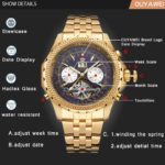 OUYAWEI Men Mechanical Watches Luxury Brand Automatic Gold