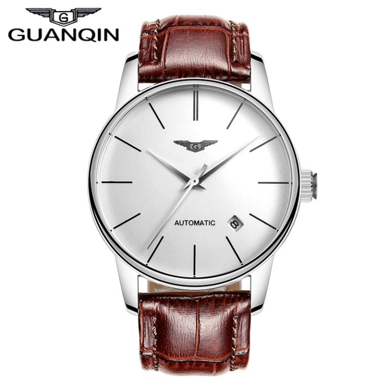 2018 GUANQIN Mens Watch Top Luxury Brand Mechanical Watches for Men Waterproof Sapphire Leather Men's Automatic Wrist Watches 1 2018 GUANQIN Mens Watch Top Luxury Brand Mechanical Watches