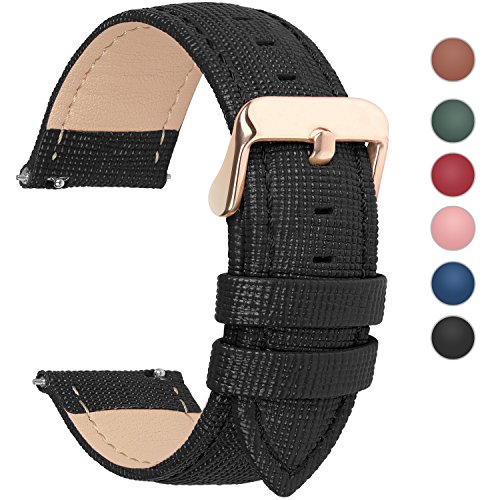 6 Colors for Quick Release Leather Watch Band
