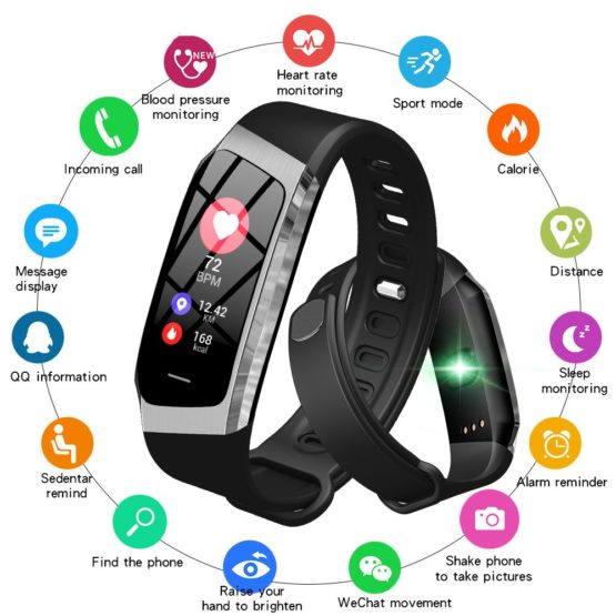 Fashion Cool Bluetooth Smartwatch Heart Rate Tracker Blood Pressure