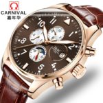 Carnival Top Brand Luxury Mens Watches Sapphire Fashion Mechanical
