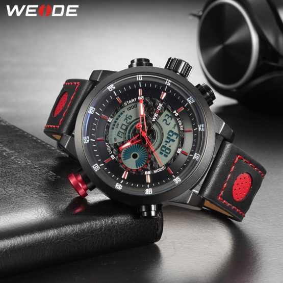WEIDE Men Sport Casual Waterproof Quartz Date Alarm Chronograph Watches