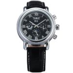 Classic Dual Movement Design Automatic Quartz Watches Clock Mens Watches