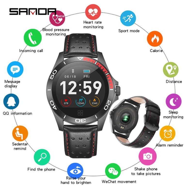 SANDA Smart Watch CK21 IP67 Waterproof Heart Rate Monitor Blood Pressure Fitness Tracker Men Women Smartwatch For IOS Android SANDA Smart Watch CK21 IP67 Waterproof Heart Rate Monitor