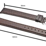 Soft Stitched Semi Padded Genuine Leather Buffalo Grain Watch Band