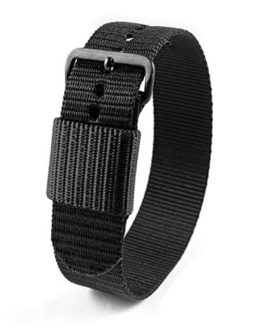 Marathon Ballistic Nylon Watch Band, Military Grade with Stainless Steel
