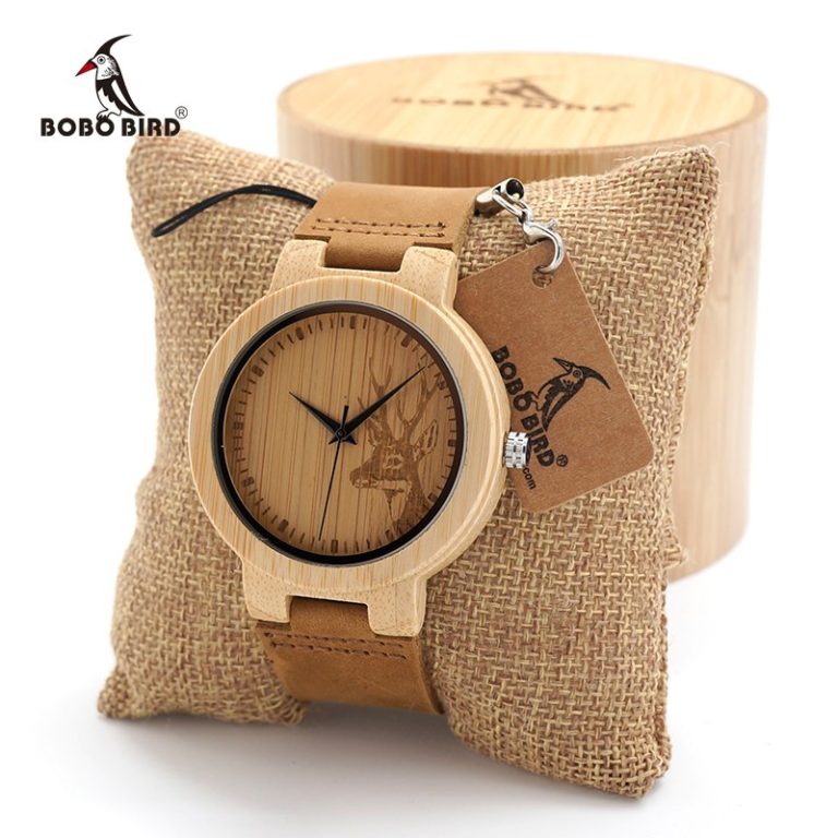 BOBO BIRD Men's wooden watches Simple Deer Design Men Top Brand Wood Bamboo quartz Wrist Watch in gift box BOBO BIRD Men's wooden watches Simple Deer Design Men Top Brand Wood